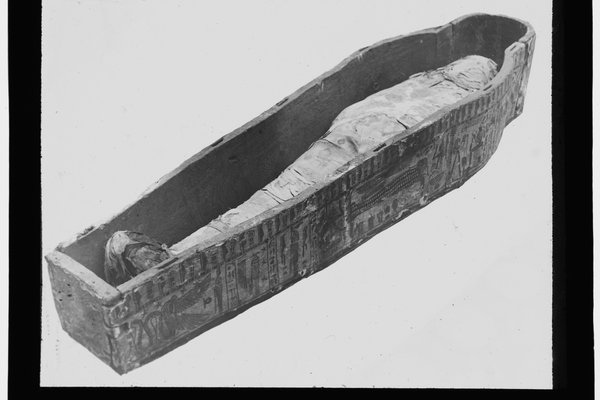 ‘Mummy in painted coffin’