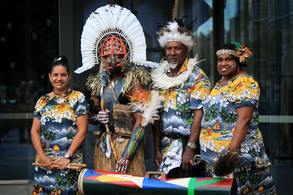 People in traditional dress