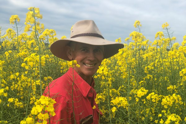 Bill Daly in canola farm