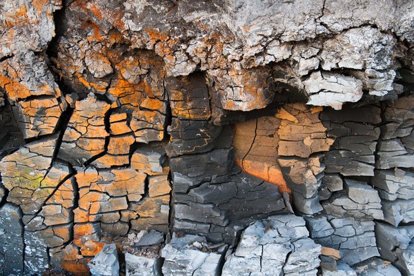 Clay wall close up