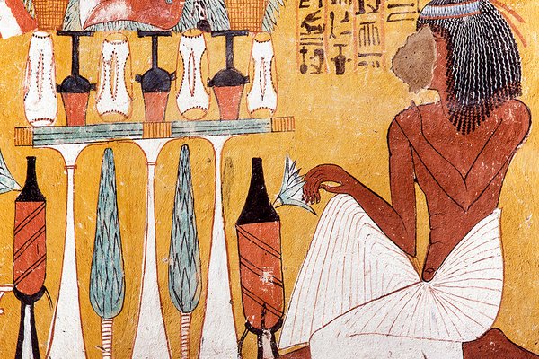 Egypt in Conversation - Painting from the Tomb of Sennedjem, Deir el Medina, 19th Dynasty (detail)