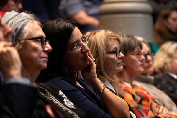 Visitors attending Lunchtime Conversation Series