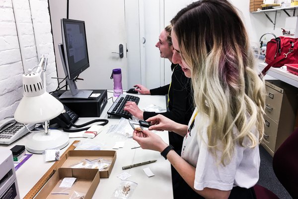 Rachelle Ayoub's colleagues in Archaeology Lab